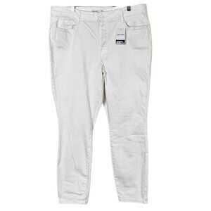 Nine West Womens Jeans Size 18 White Stretch High-Rise Skinny Sculpting Denim